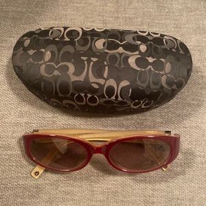 Coach red sunglasses